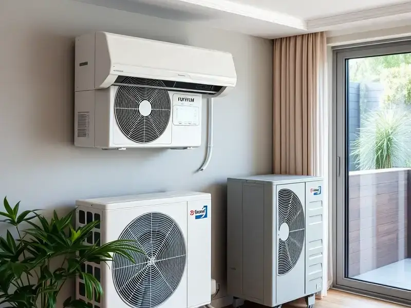 Ductless mini-split heat pump installation